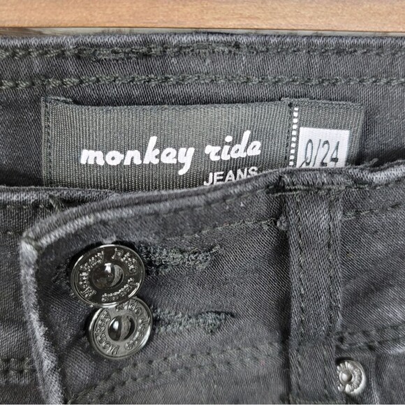 Monkey Ride Jeans Womens Black Skinny Jeans Size 0/24 - Picture 3 of 11